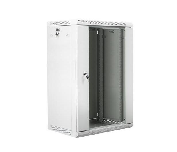 LANBERG Szafa instalacyjna wisząca 19'' 18U 600X450mm szara (drzwi szklane) WF01-6418-10S - 455399 - zdjęcie 3
